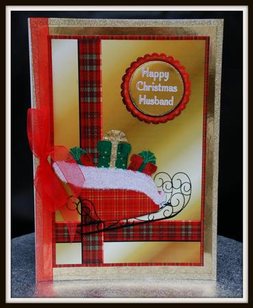 Tartan Sleigh A4 by Bernadette Gibbs