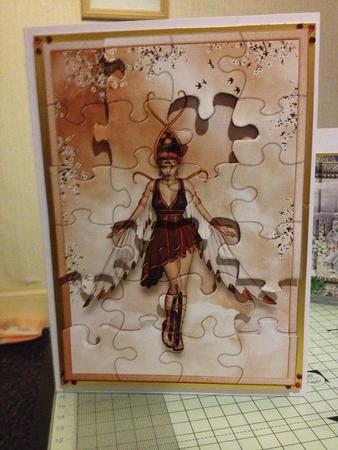 Aphrodite Greek Goddess Brown Jigsaw Puzzle Quick Card Front by Carol Smith