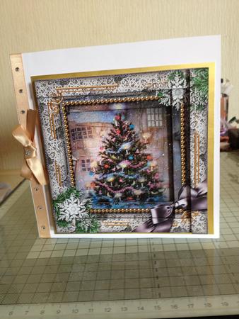 How Tree Looks Holly 5inch Square Bottom Castle Stacker by Carol Smith