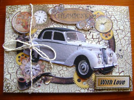 Old Rolls Royce in Clock Steampunk by Natalie Cooper