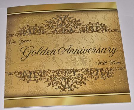 Golden Anniversary Topper 8x8inch by Shirley Lynch