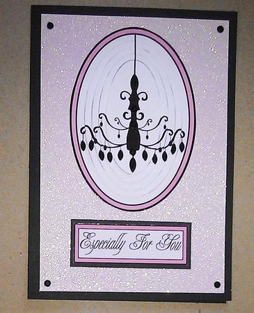 Chandelier Oval Pyramid Topper Pink by Sheila Morrison