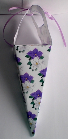 Purple and white poinsettias backing paper (small) by Sharon Wilson