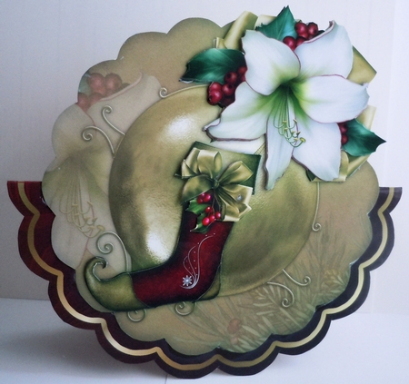 My Christmas Stocking Scallop Wobble Card Mini-Kit by Sharon Wilson