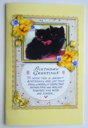 Quick Card Birthday - Black Cats by Sharon Wilson