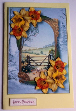 A Portal Into Spring - Daffodils A5 by Sharon Wilson