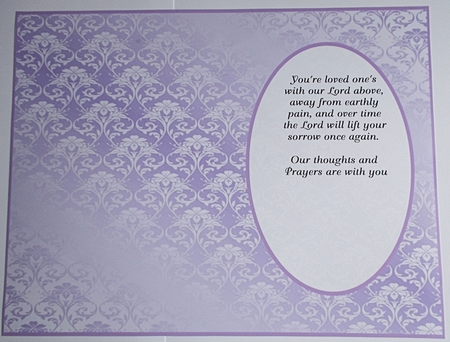 Light Purple Damask Insert, With Borders by Sharon Wilson