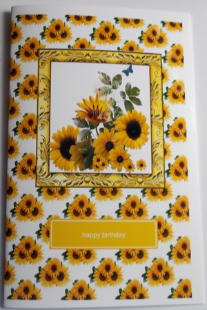 Lovely yellow sunflowers  backing paper (small) by Sharon Wilson