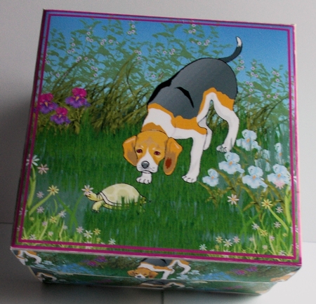 GIFT BOX - BEAGLE WITH TORTOISE by Sharon Wilson
