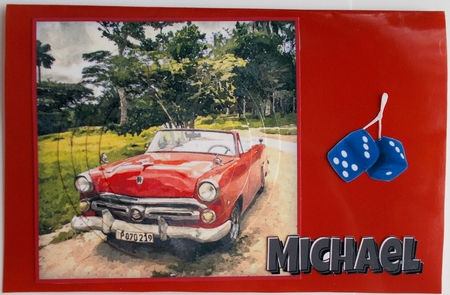 Vintage Car Circle Stacker & Embellishments by Sharon Wilson