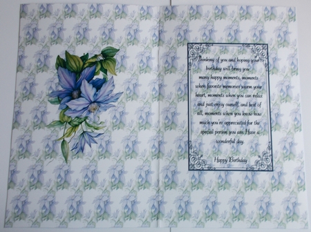 Clematis insert by Sharon Wilson