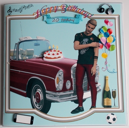 18 to 21 Happy Birthday  male by Sharon Wilson