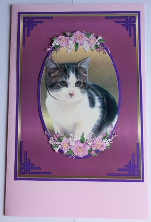 Cute Floral Kitty by Sharon Wilson