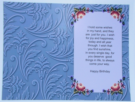 Framed Pretty Floral Insert by Sharon Wilson