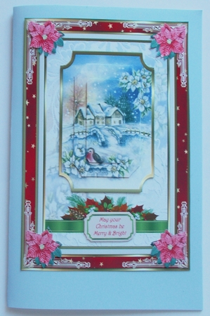 Christmas Snow Scene Decoupage Topper 1 by Sharon Wilson