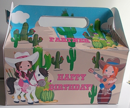 COWGIRLS! GABLE TOP GIFT BOX by Sharon Wilson