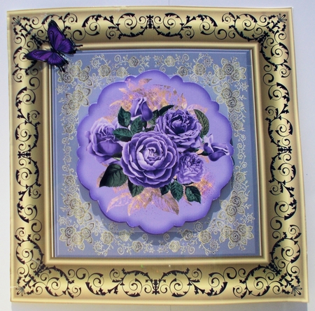 3 Scalloped roses card fronts/toppers 3 by Sharon Wilson