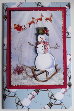 Snowman Decoupage by Sharon Wilson