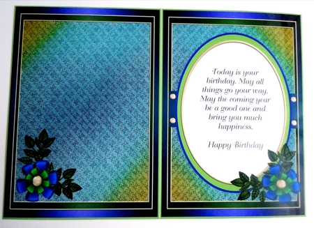 Blue & Green 5x7 Insert by Sharon Wilson