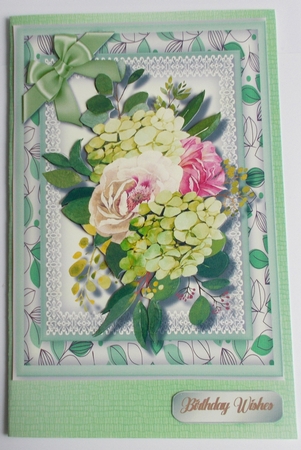 A5 , Beautiful Peonys and Hydrangeas by Sharon Wilson