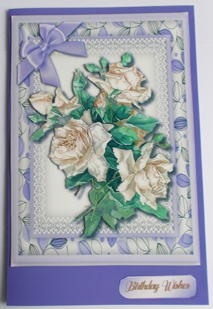 A5 , Beautiful White French Roses by Sharon Wilson