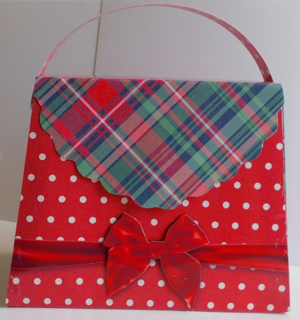 Dotty Christmas Handbag Gift Bag Kit by Sharon Wilson