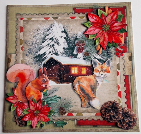 Winter Fox & Squirrel by Sharon Wilson