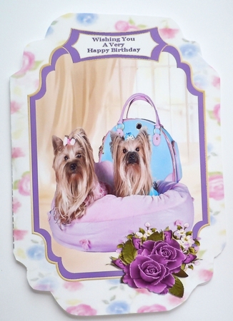 Sweet Little Doggies - Cut And Fold Card by Sharon Wilson