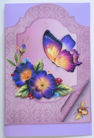 Easter Pansies Card Front and Decoupage by Sharon Wilson