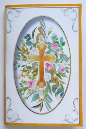 Floral Easter Cross A5 5 by Sharon Wilson