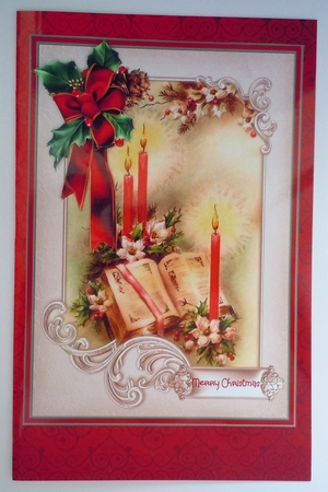 Candles and bible A5 by Sharon Wilson