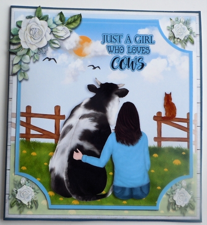 LOVE COWS quick card by Sharon Wilson