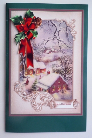 A snow covered hamlet A5 card by Sharon Wilson