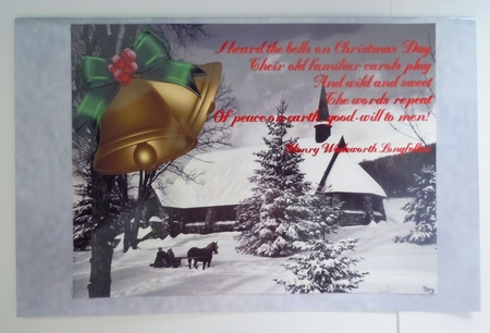 I HEARD THE BELLS ON CHRISTMAS DAY TOPPER by Sharon Wilson