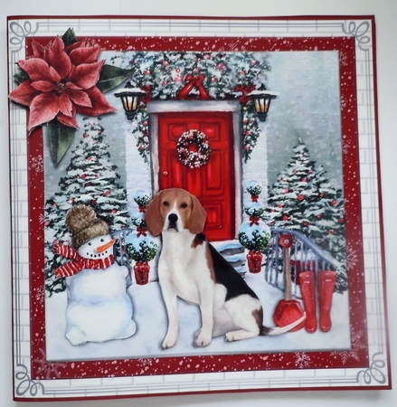 CHRISTMAS DOOR - BEAGLE by Sharon Wilson