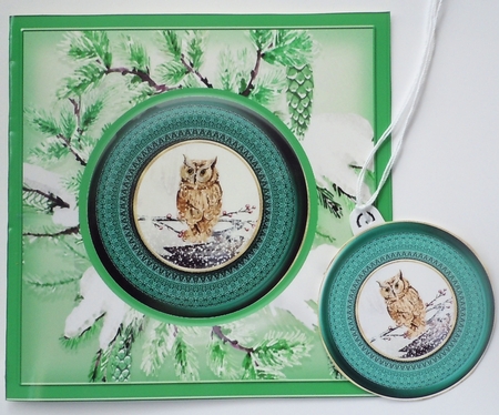 4 Green winter forest animal toppers 2 by Sharon Wilson