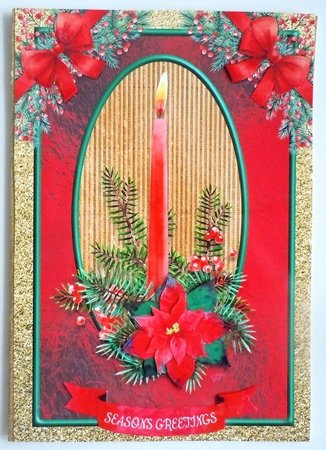 Red Candle & Poinsettia by Sharon Wilson