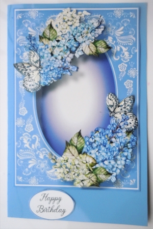 Gorgeous Lilac In Blue & Beautiful Frame A5 by Sharon Wilson
