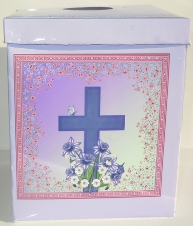 3 Purple floral cross card front/toppers  by Sharon Wilson
