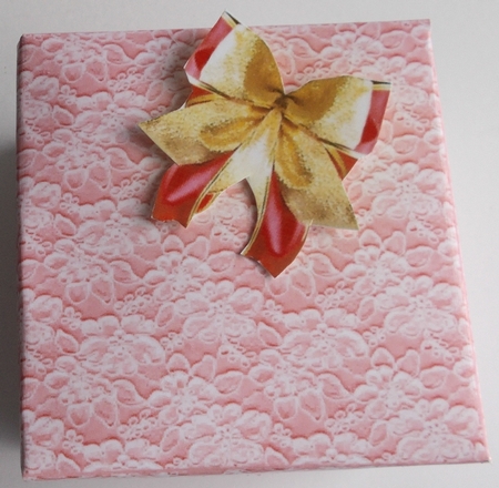 Lace Box -light Red by Sharon Wilson