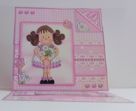 3D Easel Card Mini Kit - Pretty in Pink - Cute Girlz by Sharon Wilson