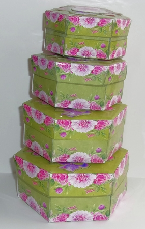 Nesting Boxes Lovely Floral Set of 4 by Sharon Wilson