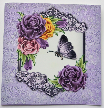 Vintage frame & flowers Quick card by Sharon Wilson