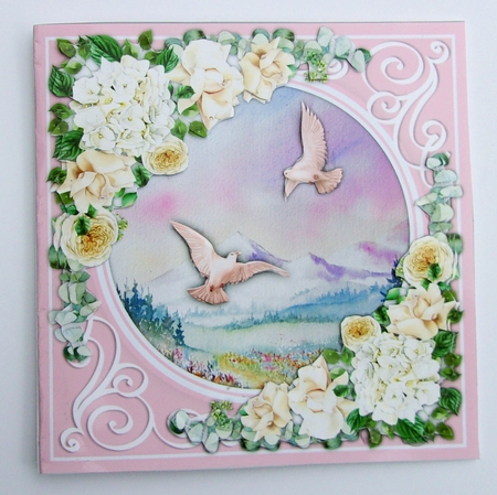 7X7 Mini Kit  Doves Flying High by Sharon Wilson