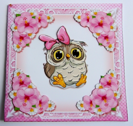 Cute Owl Birthday Girl by Sharon Wilson