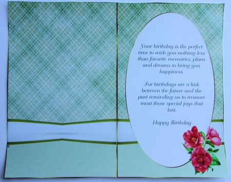 A5 Anniversary Flowers Blank Insert by Sharon Wilson