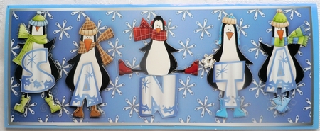 Penguin Fun Dl Card Front with Step by Step by Sharon Wilson