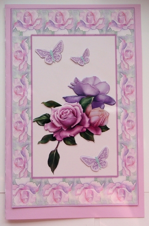 Pink Rose Frame Insert by Sharon Wilson