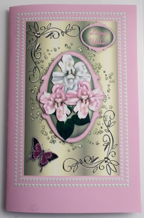 Fanciful Flowers A4 Card Front by Sharon Wilson