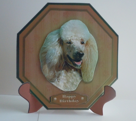 Standard Poodle Plaque & Stand by Sharon Wilson